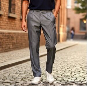 SUB 70 Mens Gray Dress Pants Sz 36/36 Trousers Career‎ Casual Office Golf Tour